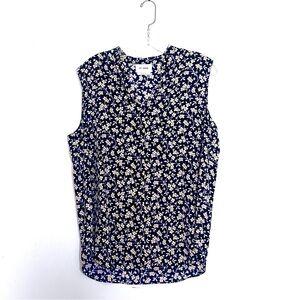 St. John sleeveless silk blouse